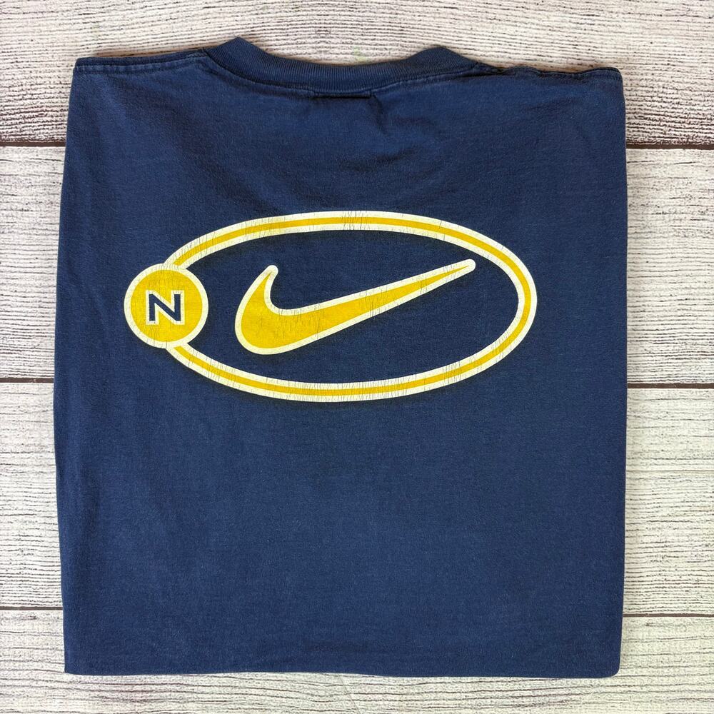 Vintage 1990s Nike White Tag Made in USA Double Sided Swoosh T-shirt